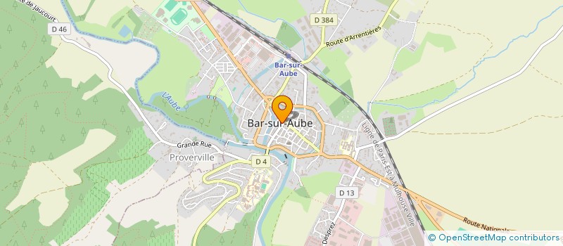 localisation de l'entreprise LES VITRINES DE BAR-SUR-AUBE  BAR-SUR-AUBE