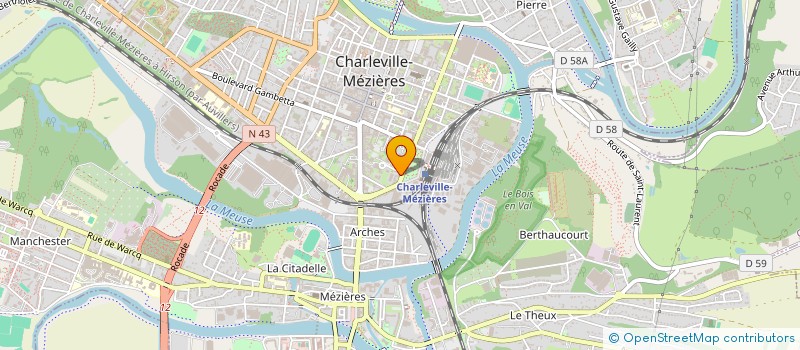 localisation de l'entreprise LES VITRINES DE CHARLEVILLE-MEZIERES  CHARLEVILLE-MEZIERES