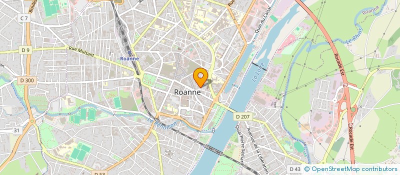 localisation de l'entreprise LES VITRINES DE ROANNE  ROANNE