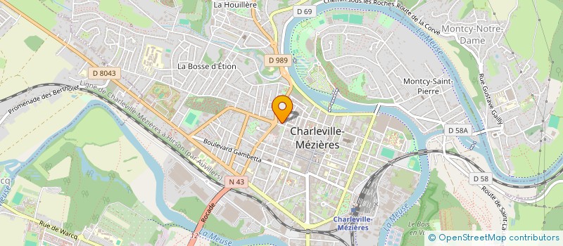 localisation de l'entreprise LES VITRINES DU MOULIN  CHARLEVILLE-MEZIERES