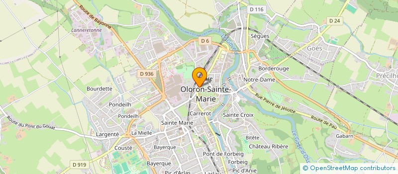 localisation de l'entreprise LES VITRINES DU O BEARN à OLORON-SAINTE-MARIE