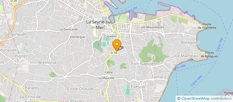 localisation de l'entreprise LES VITRINES SEYNOISES  LA SEYNE-SUR-MER