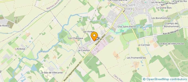 localisation de l'entreprise LES VIVIERS à CLERY-SAINT-ANDRE