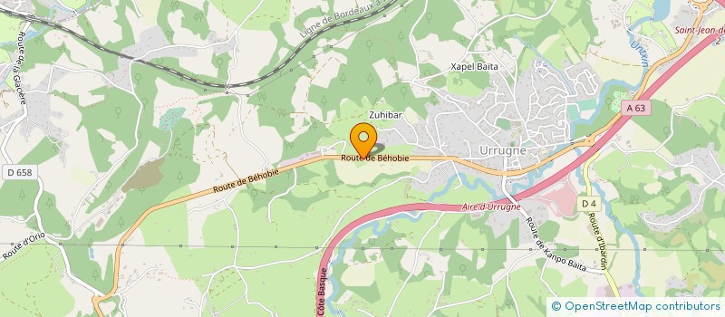 localisation de l'entreprise LES VIVIERS BASQUES à URRUGNE