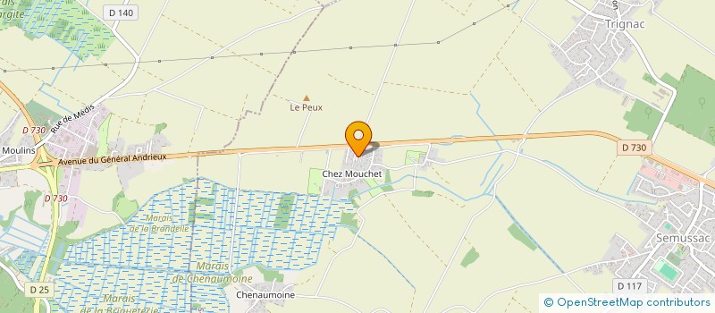 localisation de l'entreprise LES VIVIERS DE CHEZ MOUCHET  SEMUSSAC