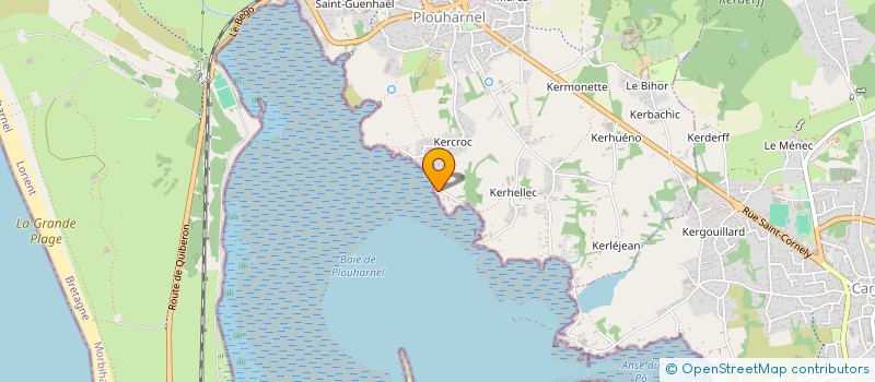 localisation de l'entreprise LES VIVIERS DE KERCROC à PLOUHARNEL