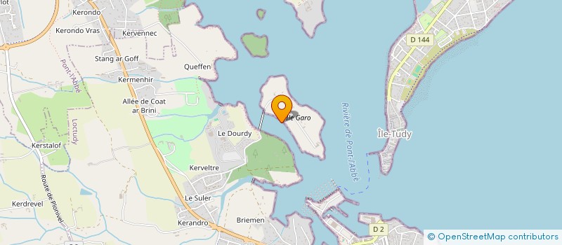 localisation de l'entreprise LES VIVIERS DE L'ILE GARO à LOCTUDY