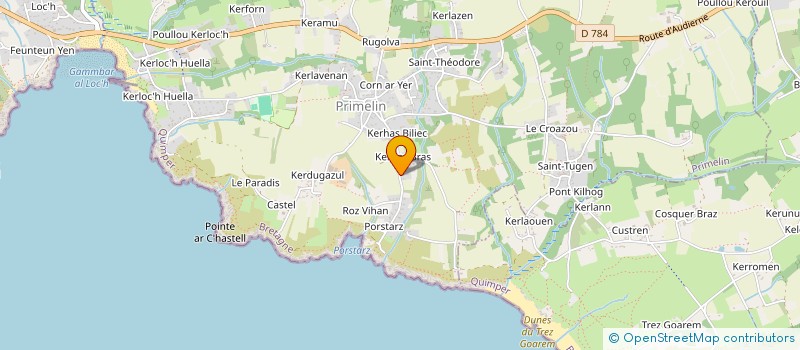 localisation de l'entreprise LES VIVIERS DE PORS TARZ  PRIMELIN