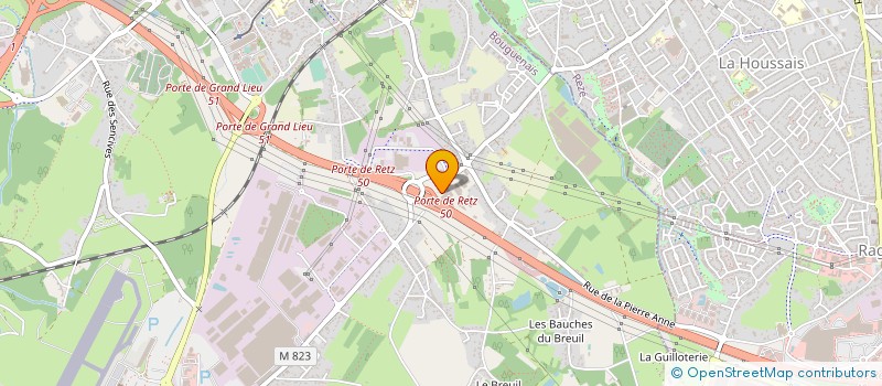 localisation de l'entreprise LES VIVIERS JULES VALLES  BOUGUENAIS