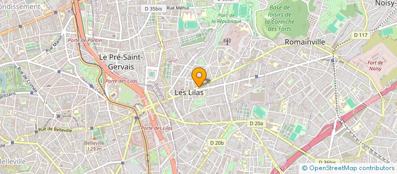 localisation de l'entreprise LES VIVIERS SOCIETE BLOT à LES LILAS