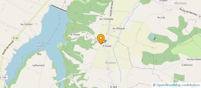 localisation de l'entreprise LES VOIES D'ATHENA  AUSSOS