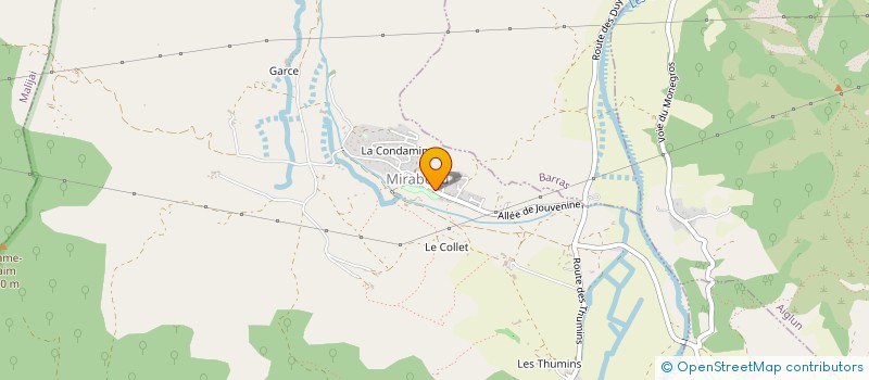 localisation de l'entreprise LES VOIES EPICEES  MIRABEAU