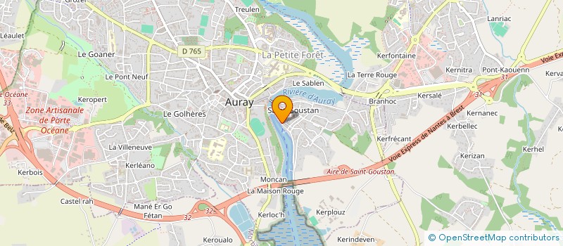 localisation de l'entreprise LES VOILES à AURAY