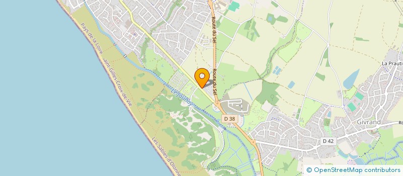 localisation de l'entreprise LES VOILES BLANCHES  SAINT-GILLES-CROIX-DE-VIE