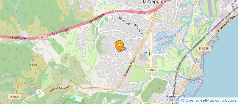 localisation de l'entreprise LES VOILES D'AZUR à MANDELIEU-LA-NAPOULE