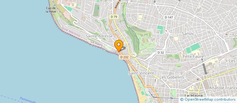 localisation de l'entreprise LES VOILES DU HAVRE  SAINTE-ADRESSE