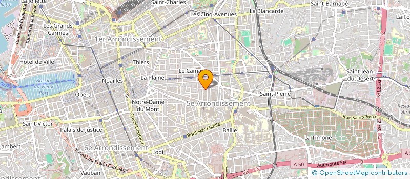 localisation de l'entreprise LES VOILEUX DE LA GISCLE à MARSEILLE