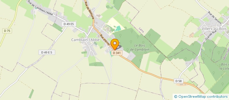 localisation de l'entreprise LES VOISINS  CAMBLAIN L'ABBE