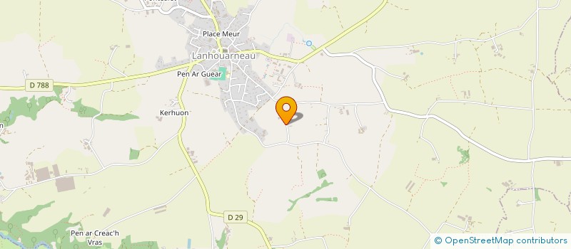 localisation de l'entreprise LES VOISINS BIO à LANHOUARNEAU