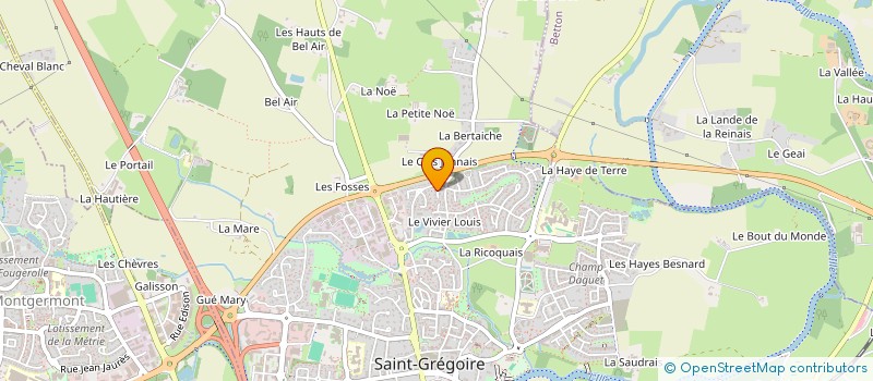 localisation de l'entreprise LES VOISINS DE LA CRESSONNIERE  SAINT-GREGOIRE