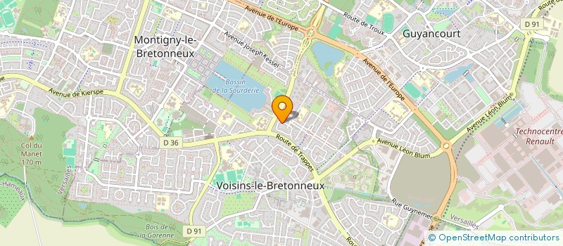 localisation de l'entreprise LES VOISINS DU LAC  VOISINS-LE-BRETONNEUX