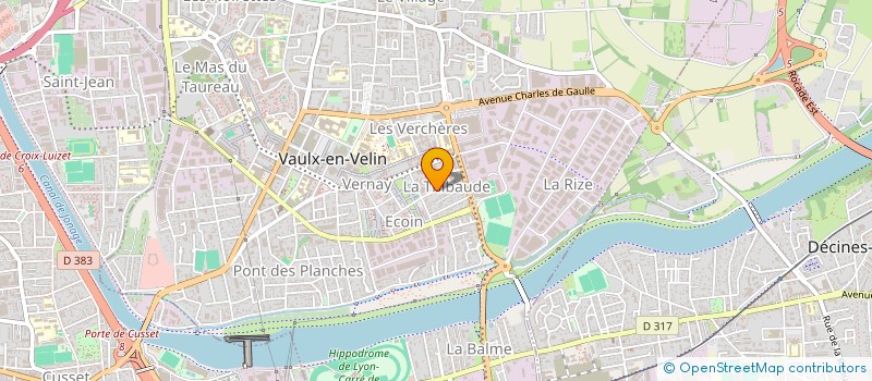 localisation de l'entreprise LES VOISINS SOLIDAIRES  VAULX-EN-VELIN