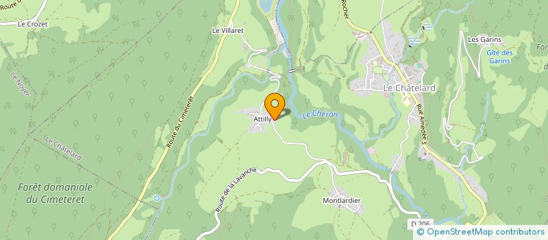 localisation de l'entreprise LES VOIX D'ICI  LE CHATELARD