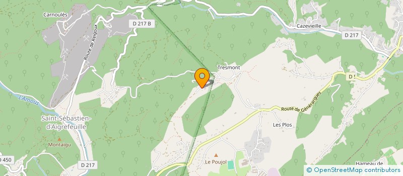 localisation de l'entreprise LES VOIX DU COEUR  SAINT-SEBASTIEN-D'AIGREFEUILLE