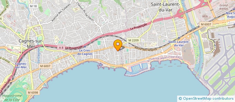 localisation de l'entreprise LES VOIX DU SOIN  CAGNES-SUR-MER