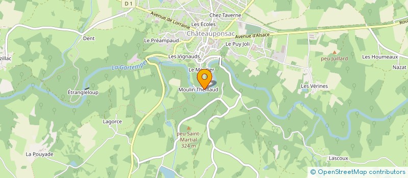 localisation de l'entreprise LES VOIX LA - LVL à CHATEAUPONSAC
