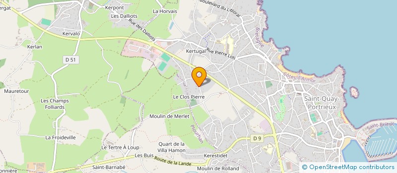 localisation de l'entreprise LES VOLAILLES D'ARMOR à PLOURHAN