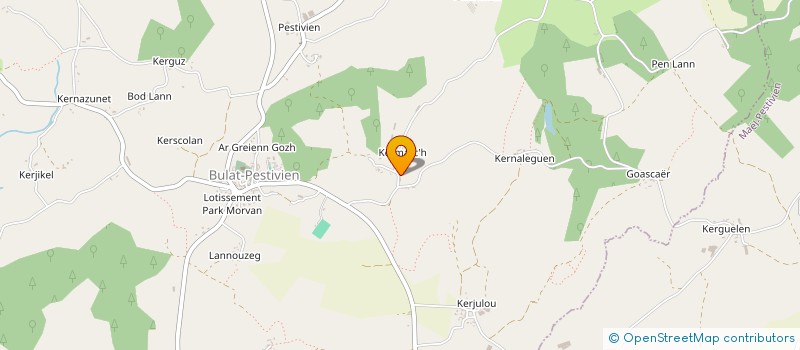 localisation de l'entreprise LES VOLAILLES DE KERMARC'H à BULAT-PESTIVIEN