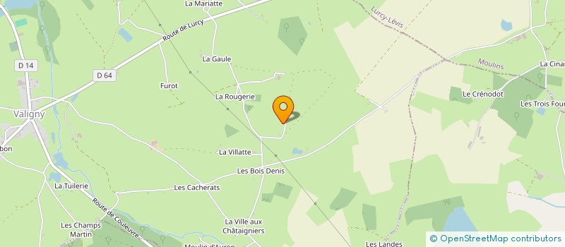 localisation de l'entreprise LES VOLAILLES DE LA ROUESSE TREMBLAIX à VALIGNY