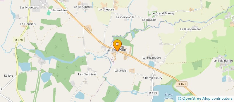 localisation de l'entreprise LES VOLAILLES EN PROMENADE à LE PIN