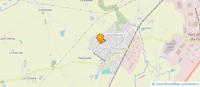 localisation de l'entreprise LES VOLANTS CHRISTOPHORIENS  SAINT-CHRISTOPHE-DU-BOIS