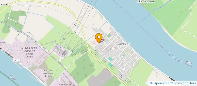 localisation de l'entreprise LES VOLANTS D'AMBES  AMBES