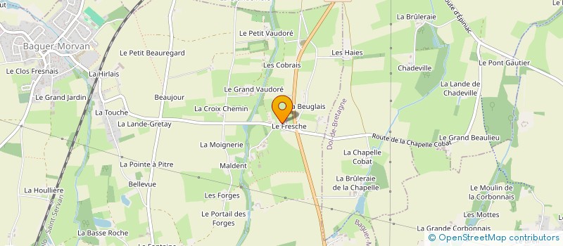 localisation de l'entreprise LES VOLANTS DE ROZ  BAGUER-MORVAN