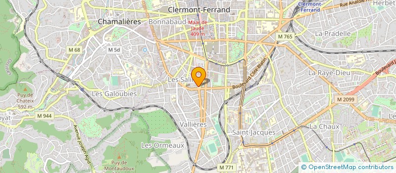 localisation de l'entreprise LES VOLCANS à CLERMONT-FERRAND