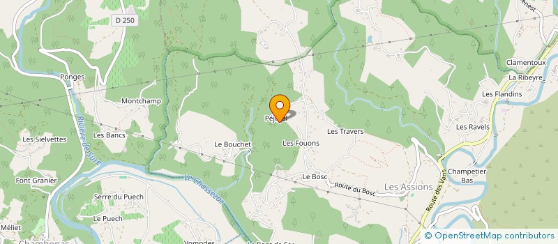 localisation de l'entreprise LES VOLETS BLEUS  LES ASSIONS