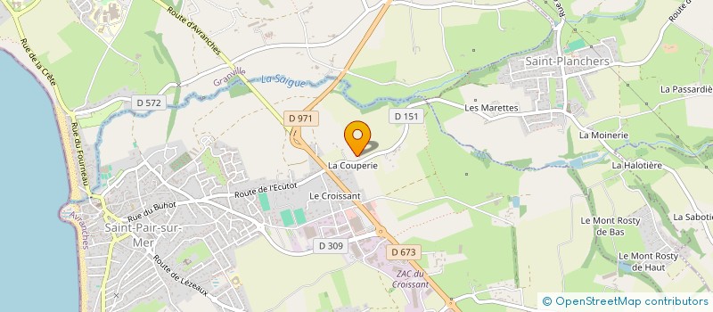 localisation de l'entreprise LES VOLETS BLEUS  SAINT-PAIR-SUR-MER