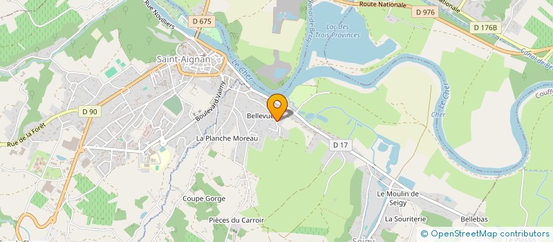 localisation de l'entreprise LES VOLETS BLEUS SARL  SEIGY