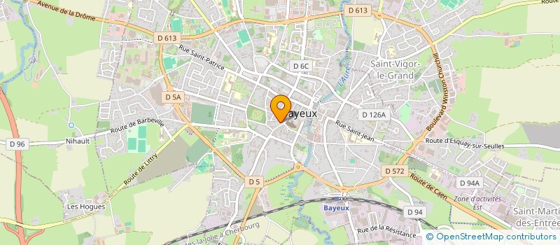 localisation de l'entreprise LES VOLETS ROSES à BAYEUX
