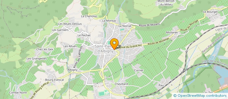 localisation de l'entreprise LES VOLETS ROUGES  SAINT-PIERRE-D'ALBIGNY