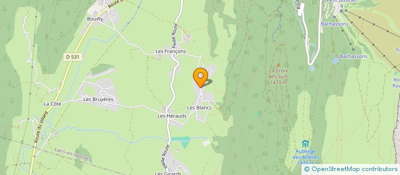 localisation de l'entreprise LES VOLETS ROUGES  LANS-EN-VERCORS