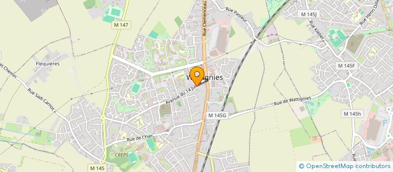 localisation de l'entreprise LES VOLETS VERTS  WATTIGNIES