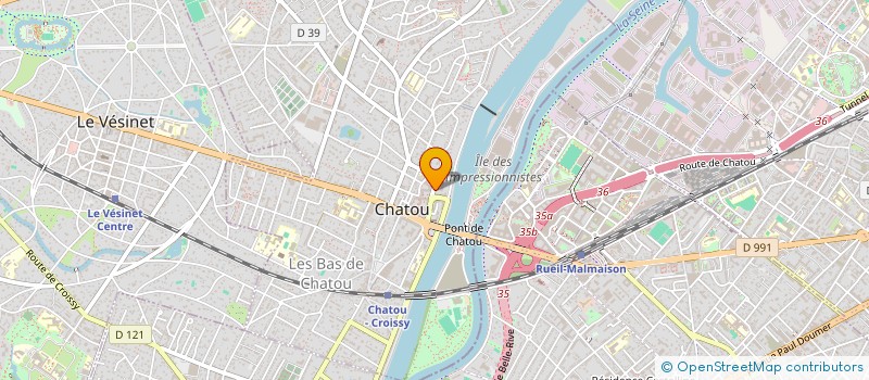 localisation de l'entreprise LES VOLTIGEURS  CHATOU