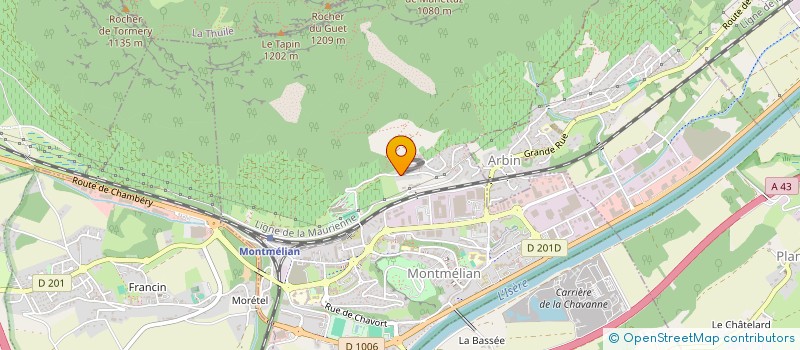 localisation de l'entreprise LES VOLUTES DU LAC  MONTMELIAN