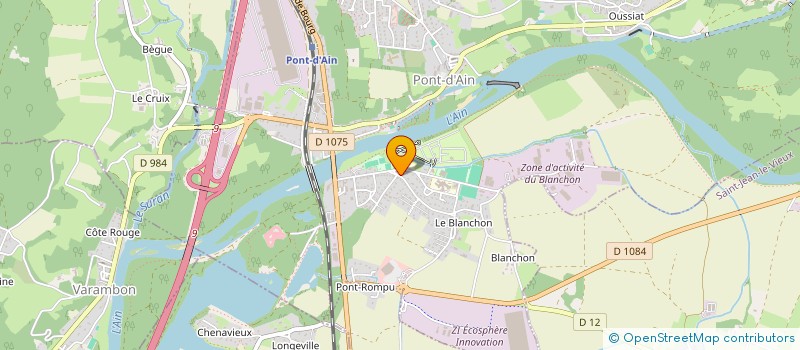 localisation de l'entreprise LES VOSGES  PONT-D'AIN