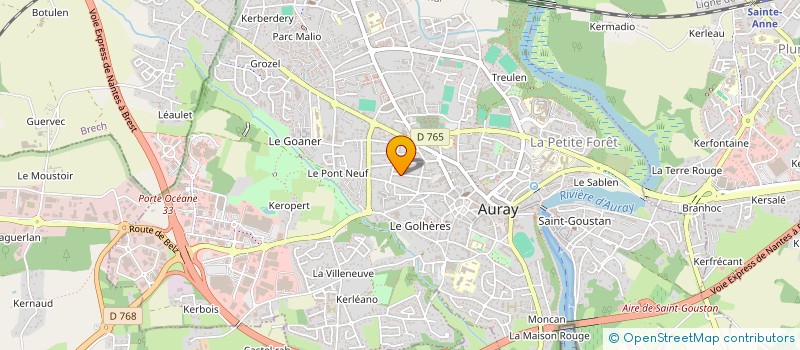 localisation de l'entreprise LES VOYAGES DU SOLEIL à AURAY