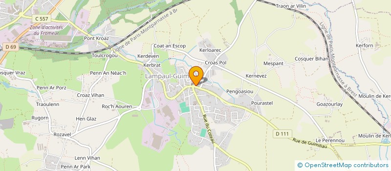 localisation de l'entreprise LES VOYAGEURS  PLOUNEVENTER